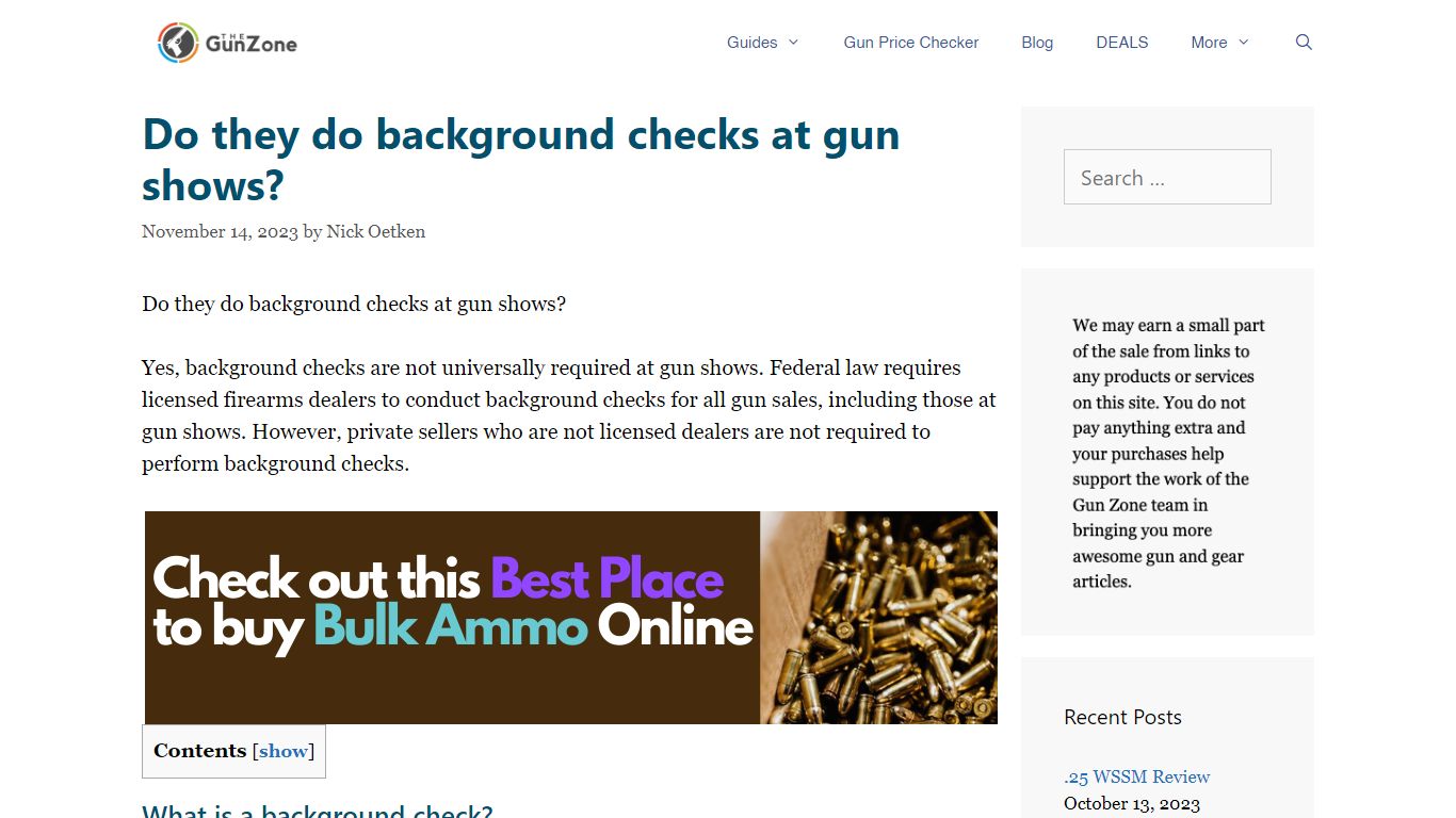 Do they do background checks at gun shows? | TheGunZone