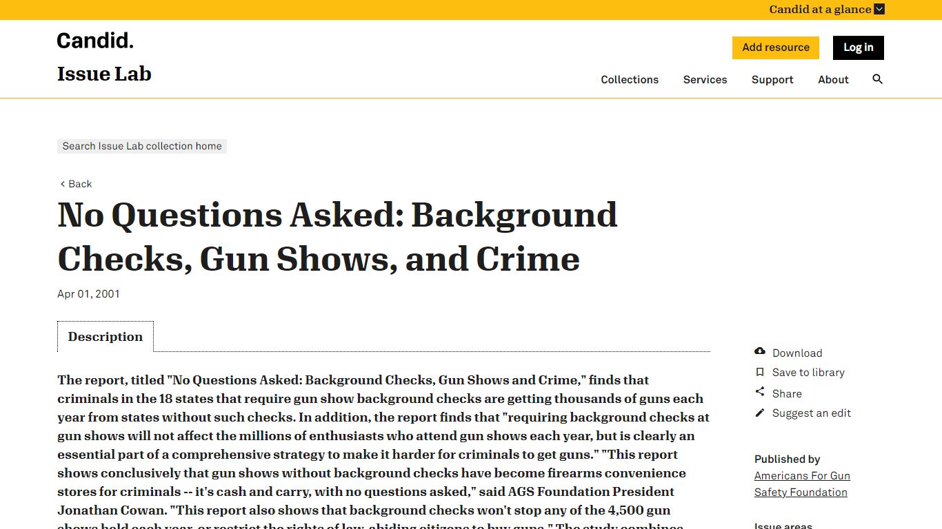 No Questions Asked: Background Checks, Gun Shows, and Crime